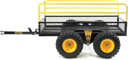 Vista 2 de Polar Trailer HDM 1400 TA – Remolque utilitario de alta resistencia con brazo de caminata tándem, 92" x 51" x 36", malla de acero de grado militar
