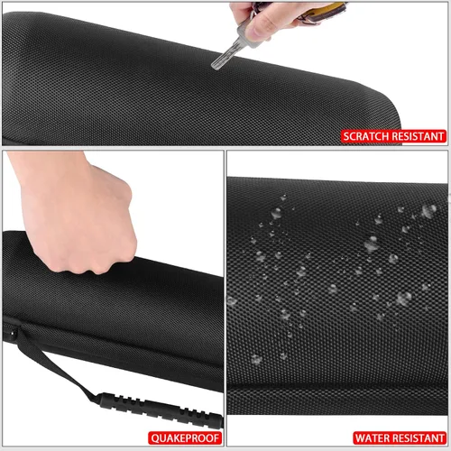 Vista 2 de Geekria - Funda rígida compatible con altavoces Bluetooth JBL Charge 5 y Charge 4, funda protectora de transporte de viaje con compartimento