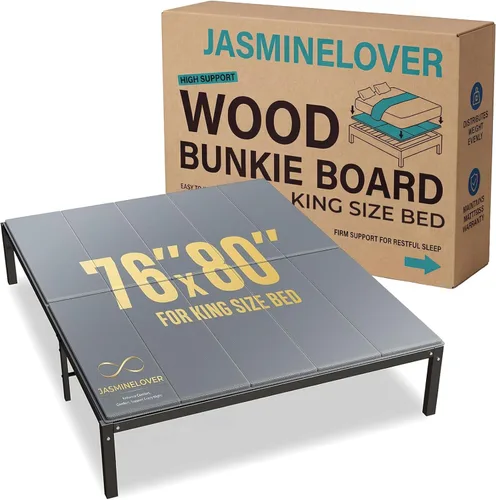Vista 8 de Bunkie Board - Tablas de cama tamaño individual de 38 x 75 pulgadas para debajo del colchón, tablero de soporte de madera reforzada resistente
