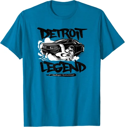 Vista 6 de Dodge Camiseta Challenger Black Ghost, Detroit Legend, Gris