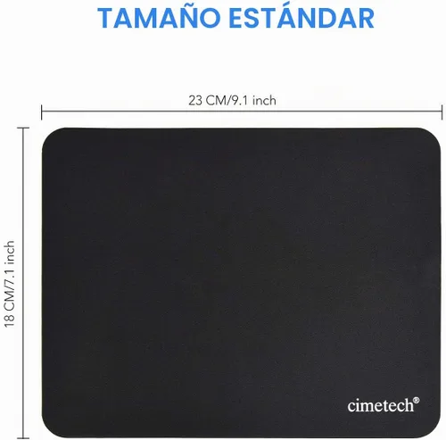 Vista 8 de cimetech Alfombrilla de mouse con borde cosido, resistente al agua, alfombrilla de mouse texturizada de alta calidad, base de goma antideslizante