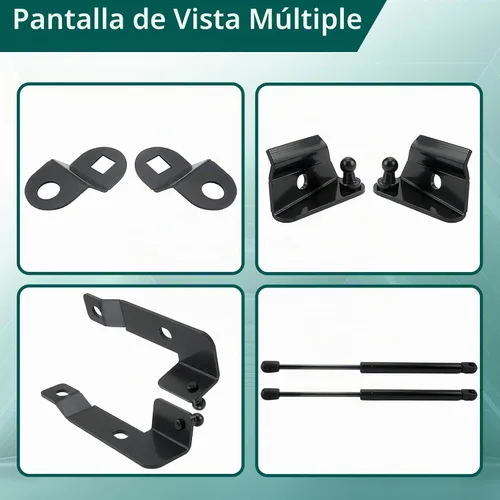 Vista 4 de AUTOKAY Capuchas de gas Soporte de elevación FBN-NH-D40 compatible con Nissan Frontier Navara D40 2004-2018, 2