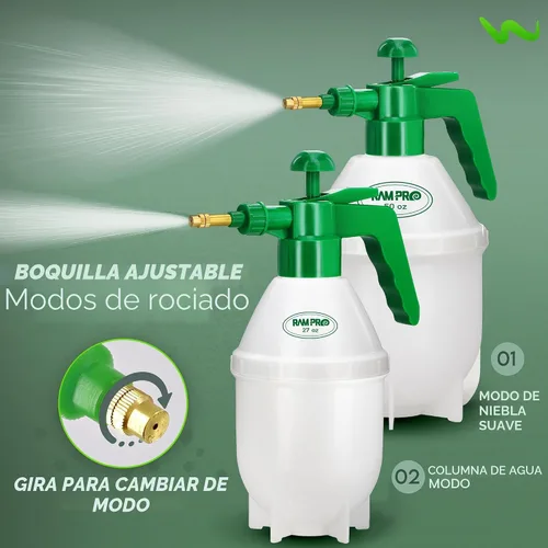 Vista 7 de Pulverizador de bomba de jardín, pulverizador de agua de niebla de botella de mano, presión de mano para limpieza del hogar, pulverizador de césped