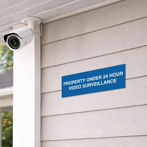 Vista 5 de Signs ByLITA Basic Property - Señal de video bajo vigilancia (24 horas), tamaño pequeño