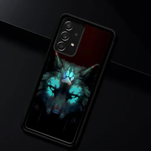 Vista 7 de CARLOCA Funda compatible con Samsung Galaxy A53 5G, diseño gráfico de identidad negro espiritual lobo, a prueba de golpes, antiarañazos