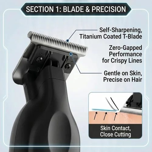 Vista 2 de 2299 Cortadora de pelo para hombres, kit de corte de pelo profesional inalámbrico para barbero, recargable por USB