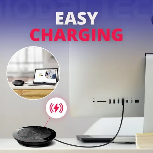 Vista 5 de Speak 510+ MS Altavoz Bluetooth con micrófono – Altavoz para computadora, tableta, teléfono inteligente, versión de equipos con dongle Bluetooth