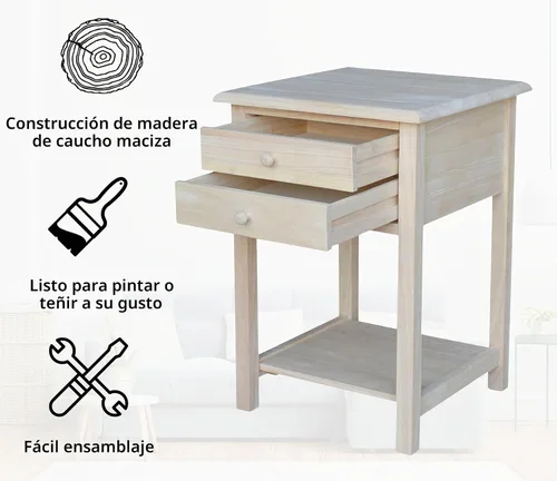 Vista 5 de International Concepts - Lámpara de mesa, madera, sin terminar