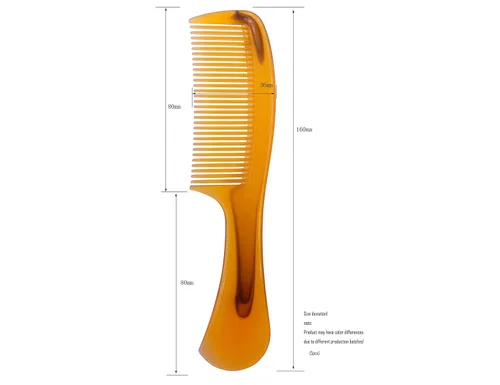 Vista 6 de LBY Peine para el cabello, paquete de 5 unidades, 16 cm (6.3"), peine de mango redondo, peine para el cuidado del cabello, plástico, amarillo