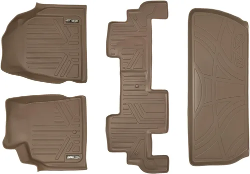 Vista 21 de SMARTLINER Juego de revestimientos de 2 filas y carga detrás de la segunda fila, color tostado, compatible con Buick Enclave 2009-2017/Chevrolet