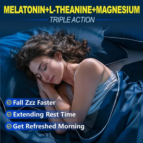 Vista 4 de Gomitas de melatonina de 20 mg para adultos - Gomitas de melatonina sin azúcar de fuerza extra con L-teanina, magnesio, ashwagandha, cúrcuma, D3