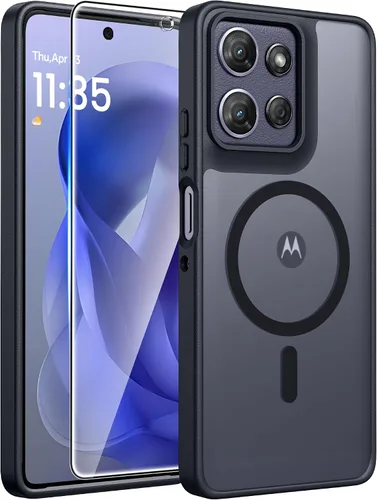Vista 203 de FNTCASE - Funda para iPhone 16 Pro: magnética, mate, translúcida, de grado militar, protectora contra caídas, resistente, fina, duradera y a prueba
