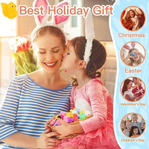 Vista 7 de 100 juguetes esponjosos Mochi envueltos individualmente, juguetes esponjosos para recuerdos de fiesta de niños, juguete kawaii para aliviar