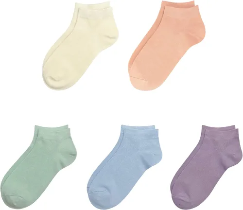 Vista 12 de SERISIMPLE Calcetines de bambú de viscosa para la escuela, calcetines de tobillo súper suaves para niños, puños elásticos, calcetines atléticos