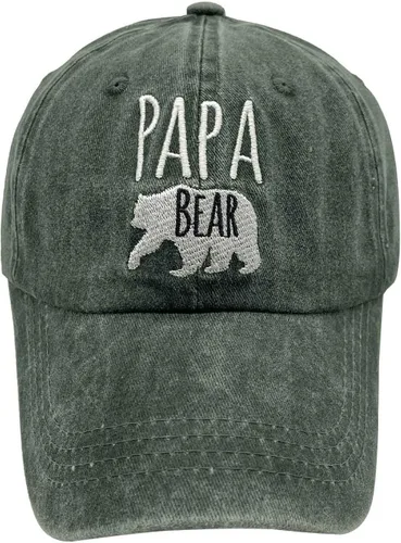 Vista 3 de Waldeal Gorra de béisbol ajustable con bordado de Papa Bear para hombre