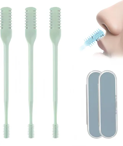 Vista 20 de Cortador de pelo nasal portátil, esencial de viaje para hombres y mujeres, herramientas de eliminación de vello de fosas nasales de doble cara