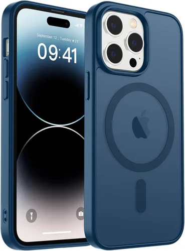 Vista 312 de zapica Funda magnética para iPhone Air, con protector de pantalla de vidrio templado, compatible con MagSafe, translúcida mate, a prueba de golpes