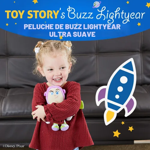 Vista 2 de Disney Baby Toy Story Juguetes para niños Buzz Lightyear Muñeco de 8 Pulgadas de Peluche Suave, Disney Pixar Peluches para Niños, Juguetes Disney