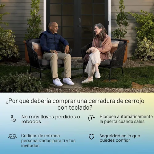 Vista 2 de Yale Code - Cerradura de seguridad para puerta delantera sin llave, gamuza negra