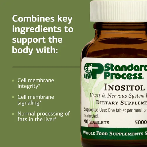 Vista 4 de Inositol de proceso estándar - Apoya el sistema nervioso, el metabolismo de los lípidos y la salud cardiovascular - Vegetariano, sin gluten, sin