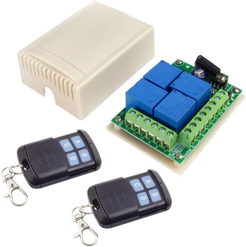 Vista 10 de QIACHIP DC 5V 6V 12V 24V 36V 48V 60V Motor Eléctrico Avance y Reversa Control Remoto Inalámbrico RF Módulo de Relé Interruptor, Receptor 433Mhz