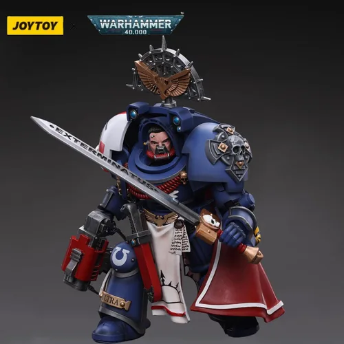 Vista 5 de JOYTOY Warhammer 40,000 figuras de acción 1/18 Ultramarines Terminator Captain Collection Model Figures (4.88 pulgadas)
