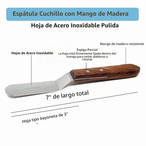Vista 2 de A2Z Scilab Brand Engineering - Espátula clásica de acero inoxidable (hoja de desplazamiento de 3 pulgadas de largo)