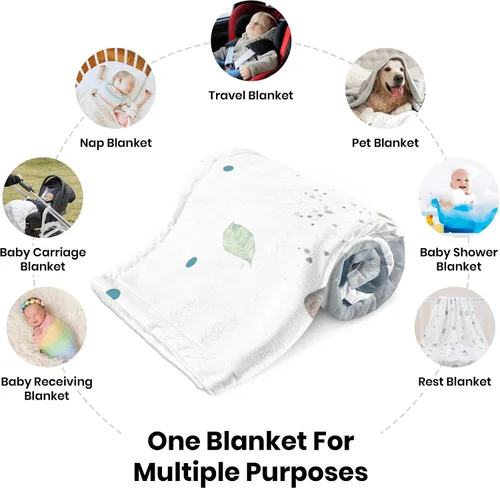 Vista 6 de Manta de bebé personalizada de elefante, manta de bebé floral con nombre para niñas, mantas de recepción de felpa suave para bebés recién nacidos
