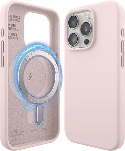 Vista 26 de elago - Carcasa magnética de silicona para iPhone 15, color negro Compatible con MagSafe, imanes integrados, silicona de agarre suave, a prueba