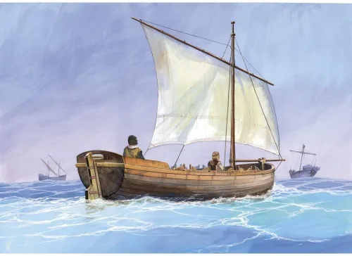 Vista 2 de Zvezda 500789033-1:72 Bote salvavidas medieval