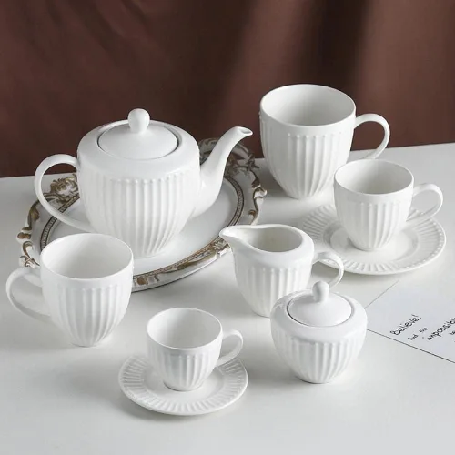 Vista 2 de Sizikato Azucarero de porcelana blanca con tapa, cuenco de 7 onzas para té, café, leche