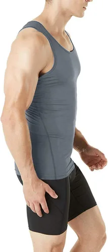 Vista 4 de HIBETY Paquete de 3 o 5 camisetas sin mangas de compresión para hombre, capa base, camisetas de compresión fresca y seca