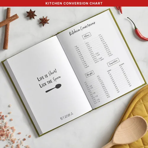 Vista 4 de Libro de recetas en blanco para escribir en tus propias recetas, diario de recetas personales de tapa dura, cuaderno de recetas My Family Cookbook