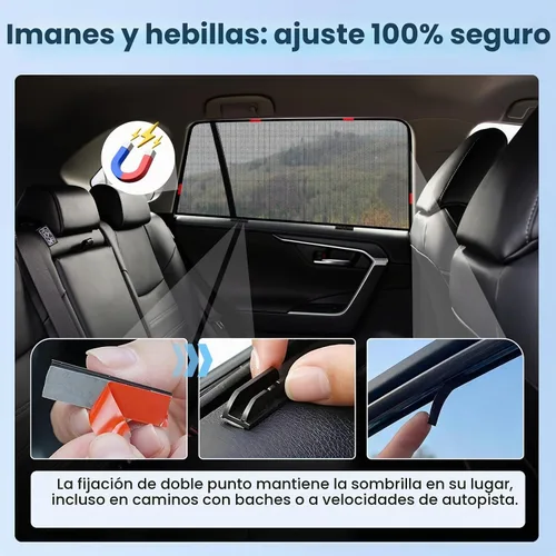 Vista 6 de KUST Persianas de ventana de automóvil para Toyota 4Runner 2011-2023, accesorios de malla transpirable, cubiertas magnéticas de malla transpirable