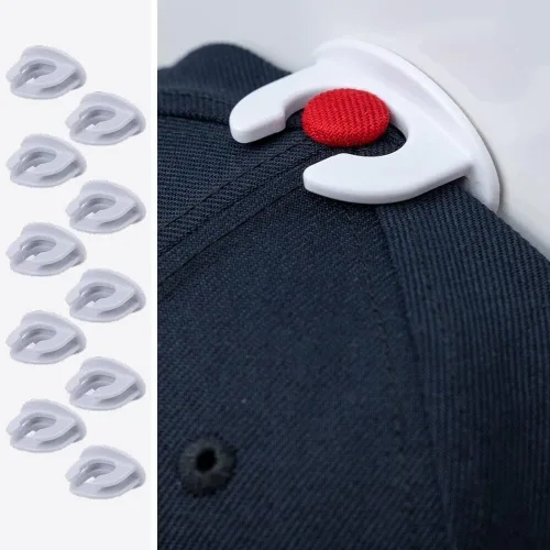 Vista 3 de Ganchos adhesivos prémium para sombreros, fabricados en Estados Unidos, estante de pared para gorras de béisbol, soportes de exhibición, perchas