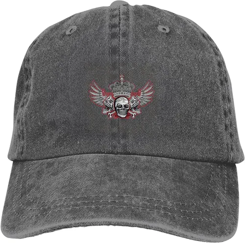 Vista 9 de Cowboy Hat Trendy Hats for Man and Women Djustable Four Season Outdoor Baseball Cap of Hell Skull with Angel Deep Heather