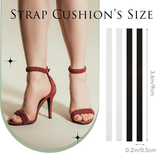 Vista 2 de 200 piezas de cinta de zapato para mujer, cinta de zapatos cortables para tacones, cojines de pie para tacones, zapatos de tacón y sandalias