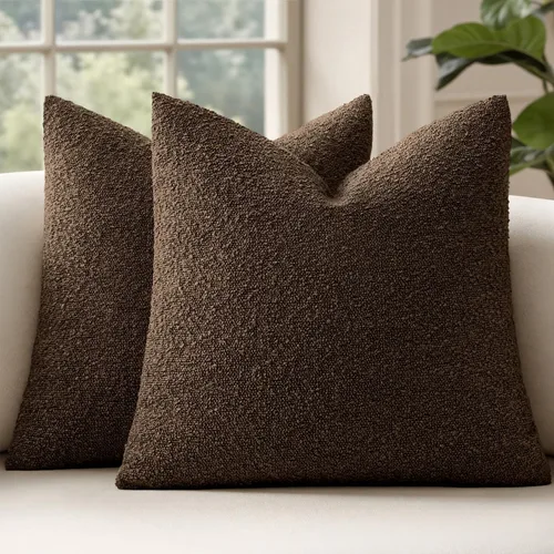 Vista 11 de MIULEE - Fundas de almohada decorativas para sofá lumbar de 16 x 16 pulgadas, color beige Set of 2 Textured Neutral Throw Pillow Covers, Accent