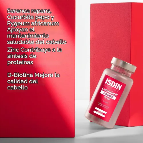 Vista 5 de ISDIN Lambdapil Hair Density Capsules For HIM