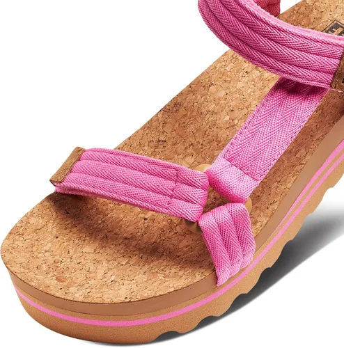 Vista 5 de REEF Cushion Rem Hi - Sandalias de plataforma para mujer, correa ajustable, soporte de arco y ventosas para el talón, Beige