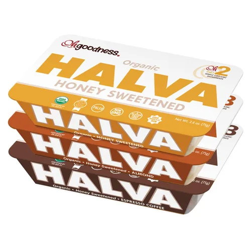 Vista 16 de ¡OhBondad! Halva de Miel Orgánica - Pack de 3 - Solo TRES Ingredientes Simples, Bocadillo y Postre que se Derriten en la Boca, Golosina Endulzada