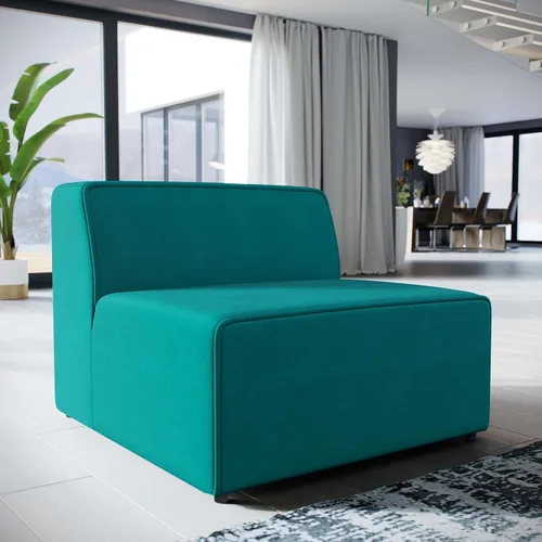 Vista 9 de Modway Mingle - Juego de sofá modular moderno y contemporáneo de 2 piezas, color verde azulado