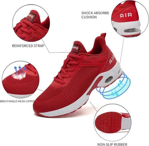 Vista 2 de Women Air Athletic Running Shoes - Air Cushion Shoes for Womens Mesh Sneakers Fashion Tennis Breathable Walking Gym Work Shoes