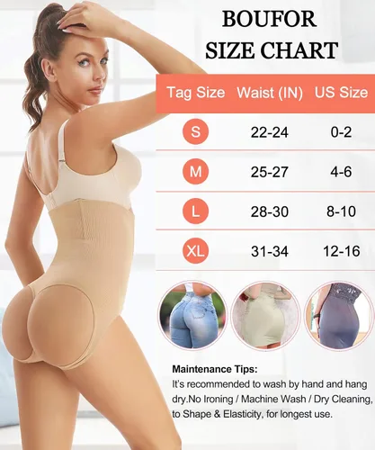 Vista 6 de Bragas moldeadoras para mujer con control de abdomen levantamiento de glúteos cintura alta moldeador de cintura