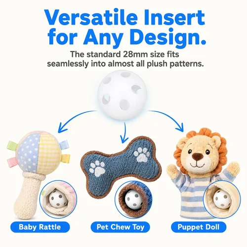 Vista 3 de 50 piezas de sonajero insertos reparadores de ruidos de muñeca para bebé juguete mascota muñeca de peluche Amigurumi manualidades de costura, 1.102