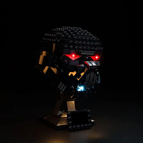 Vista 4 de Kyglaring Kit de iluminación LED diseñado para Lego Star Wars Dark Trooper Helmet 75343 Kit de construcción modelo, sin juego de Lego