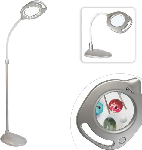 Vista 8 de OttLite – Lámparas para mesa y piso, con lupa, 2 en 1, ledes, 43828C, 15.00watts