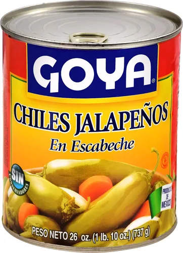 Vista 3 de Goya Pimientos verdes de jalapeño en escabeche, enteros, 26 onzas