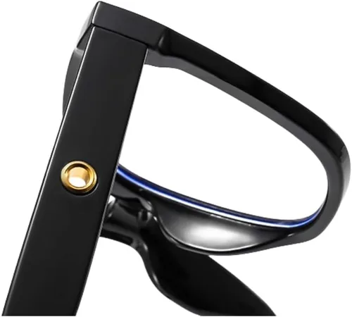 Vista 2 de Shiratori Lentes de bloqueo de luz azul, rectangular, elegante, aspecto preppy, marco multicolor para mujeres y hombres