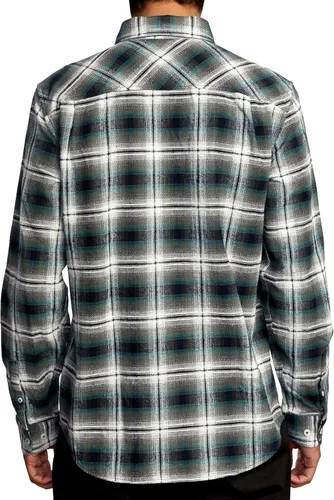 Vista 2 de RVCA Men's Standard Fit Long Sleeve Button Up Flannel Shirt